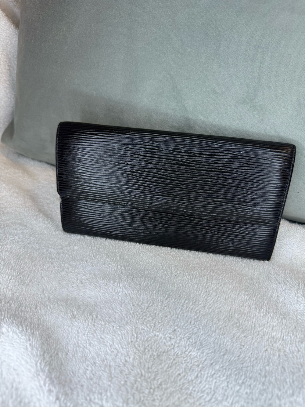 Louis Vuitton Black Textured Epi Leather Wallet